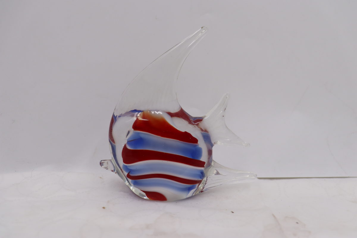 MURANO: Deux petit poissons en verre soufflé