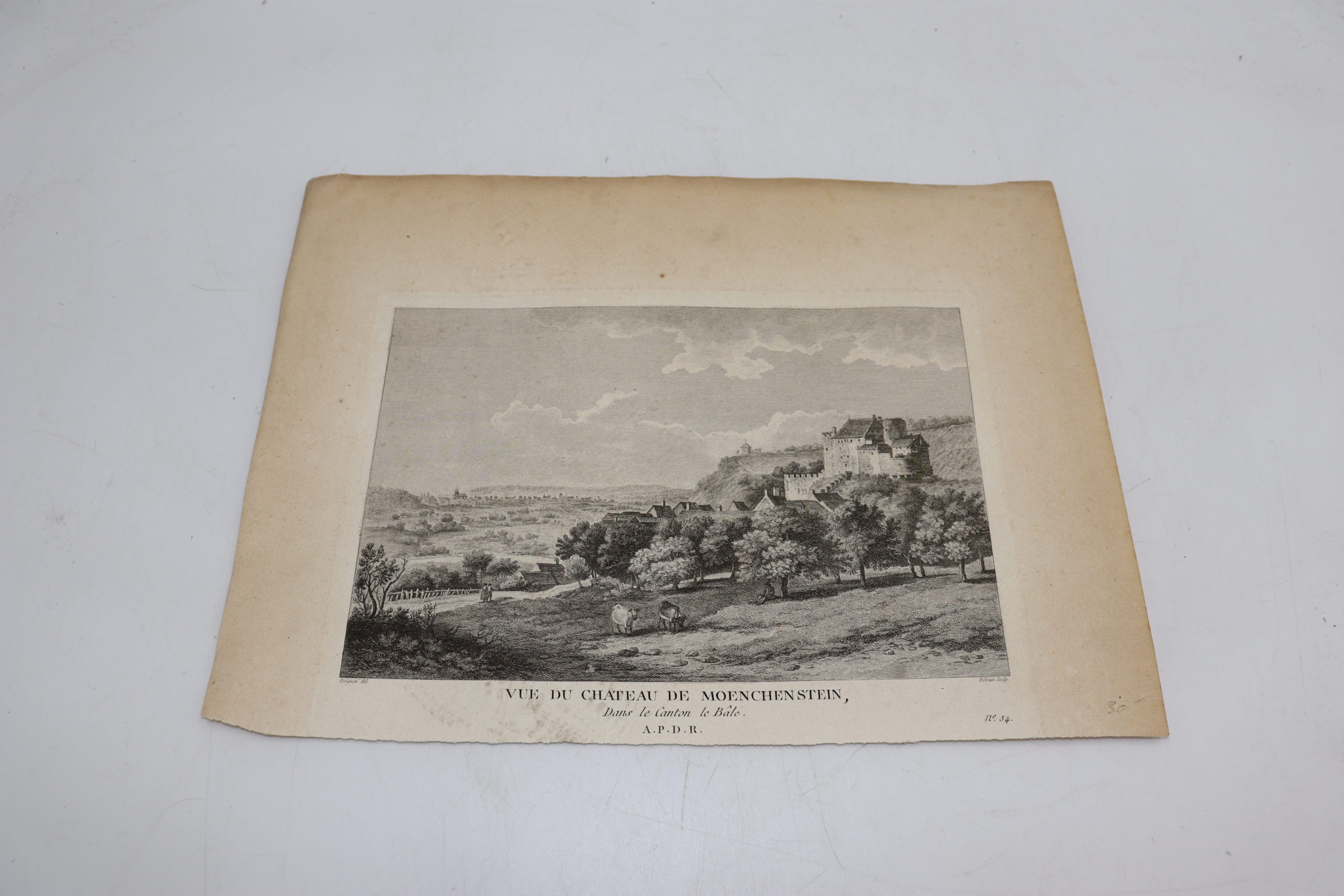Gravure vue de Paris - Galerie Marguerite