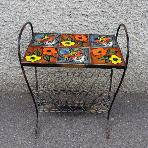 Petite table d'appoint carrelage Vallauris