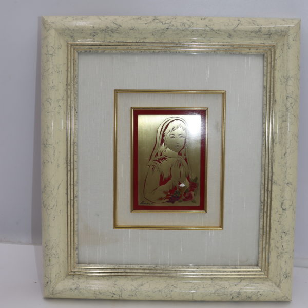 Tableau fille qui prie