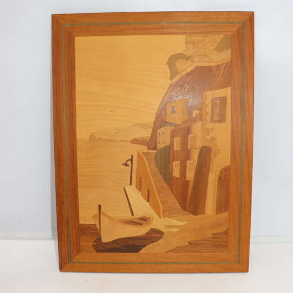 Tableau en bois marqueté