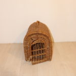 Panier de transport pour chat en osier