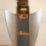 Miroir sur roulettes pour coiffeur