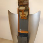 Miroir sur roulettes pour coiffeur