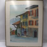 Tableau "hiver à Rivaz" Pastel