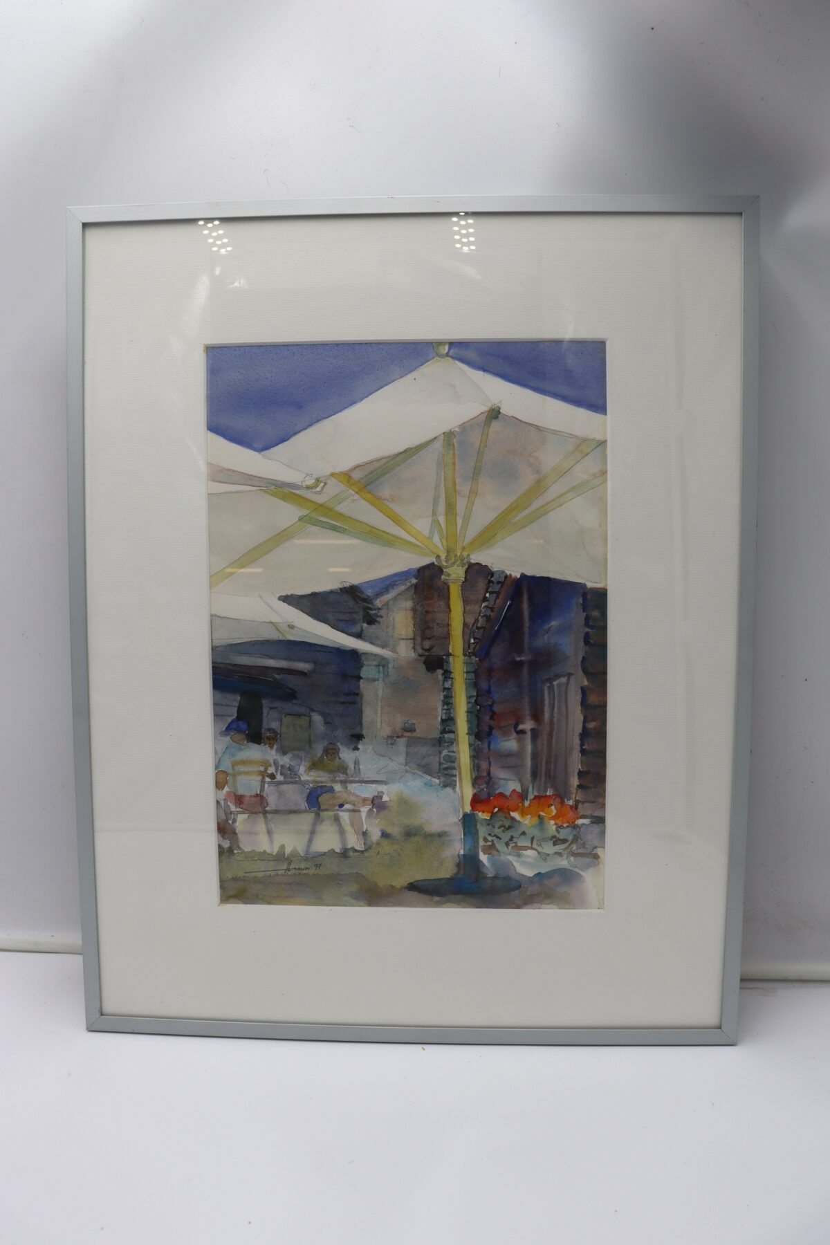Tableau "Terrasse" aquarelle – Image 1