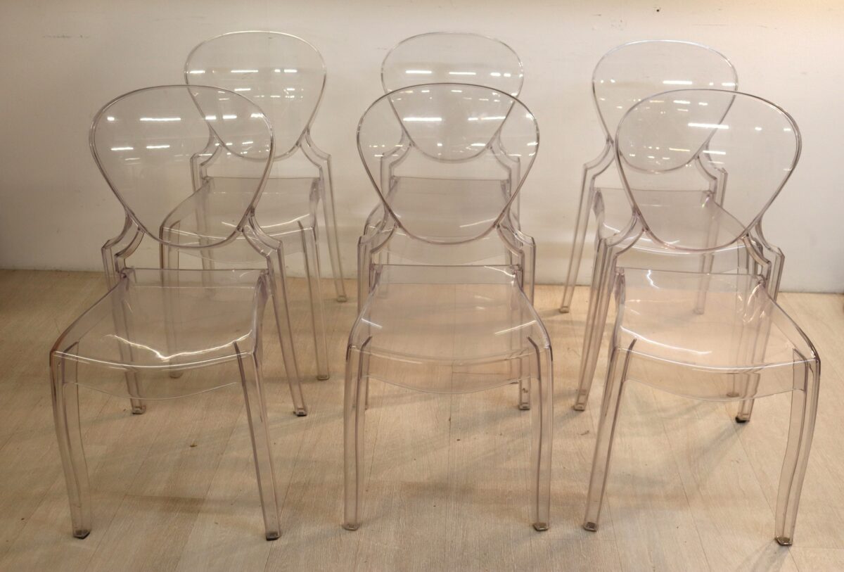 6x chaises en plexis – Image 1