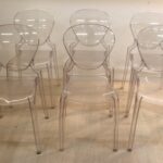 6x chaises en plexis