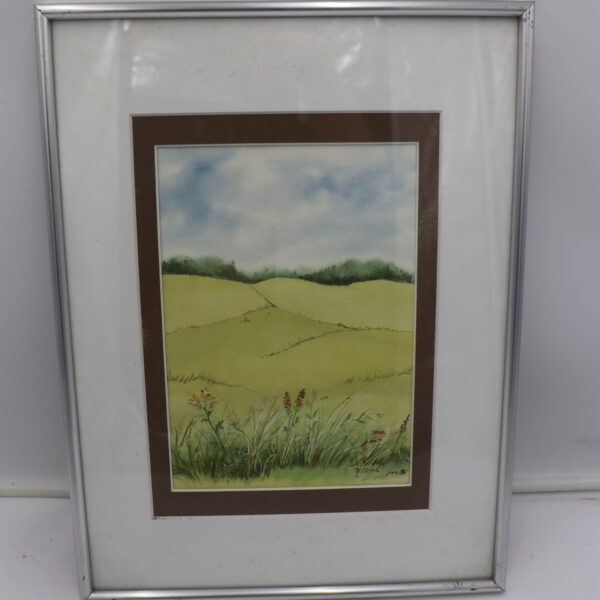 Tableau peinture prairie