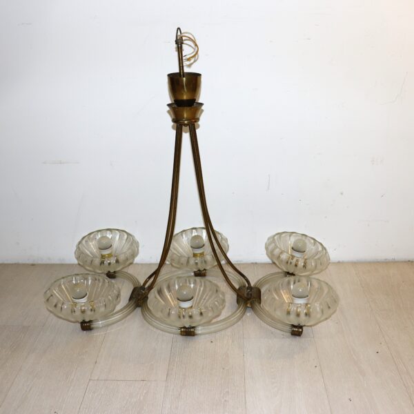 Lustre barovier et toso en verre murano