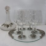 6x verres / 1 plateau / 1 carafe