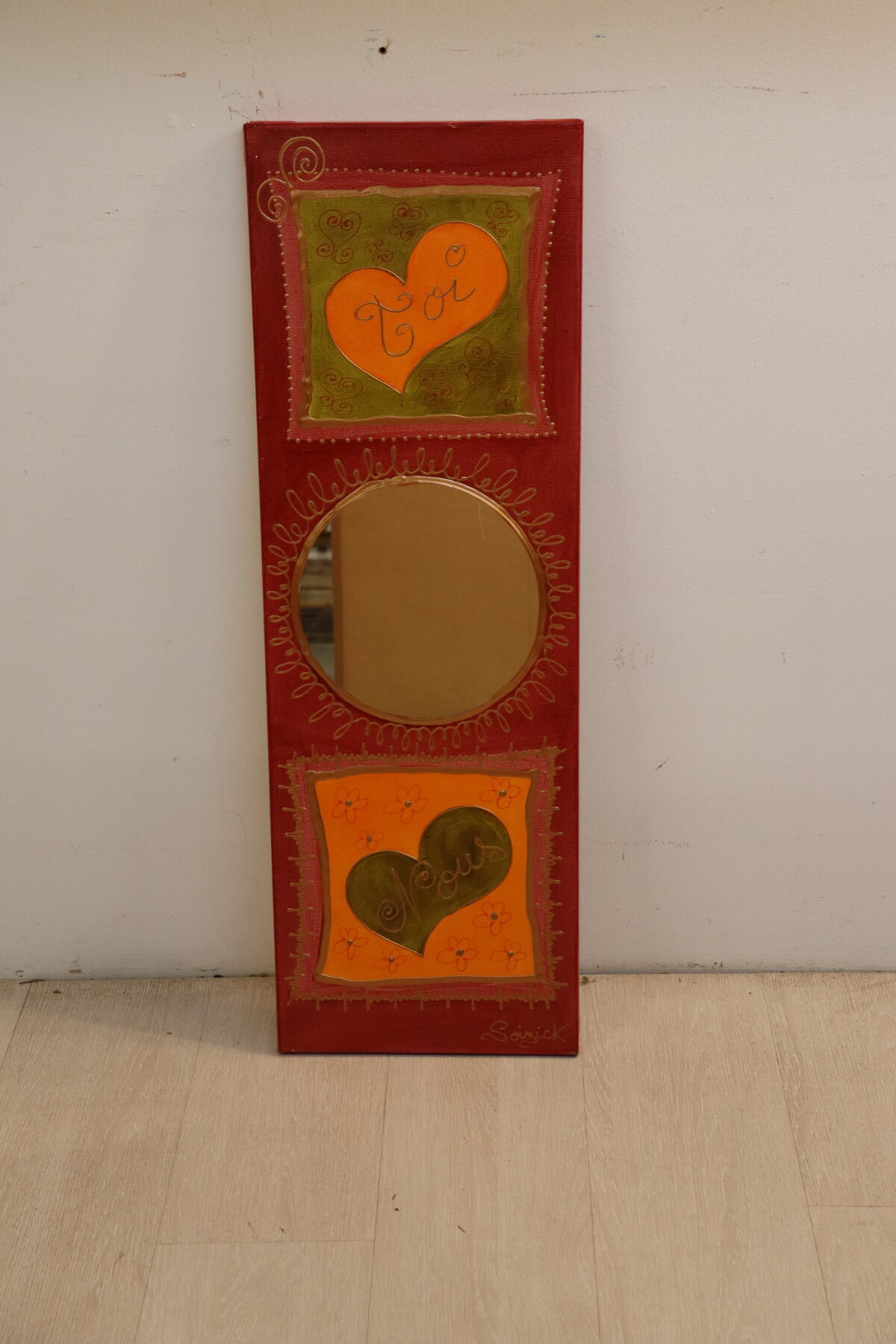 Tableau de Soizick  / toi moi nous miroir / avec certificat d authenticité – Image 1