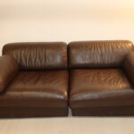 Canapé DS-76 en cuir brun De Suede Design Team pour Sofart modulable