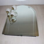 Miroir avec boules en verres lumineuses