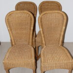 4x chaises en osier
