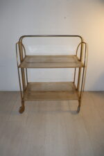 Desserte dorée pliable