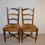 2x chaises avec paillage