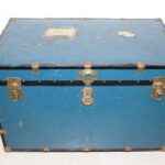 Malle de rangement bleue