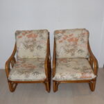 2x fauteuils en bambou