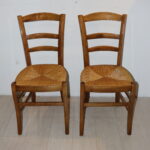 2x chaises en bois