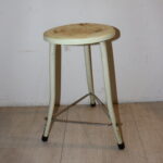Tabouret métal blanc