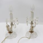 2x lampes de chevet en verre
