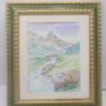 Peinture paysage montagne