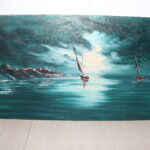 Tableau peinture sur toile bâteaux