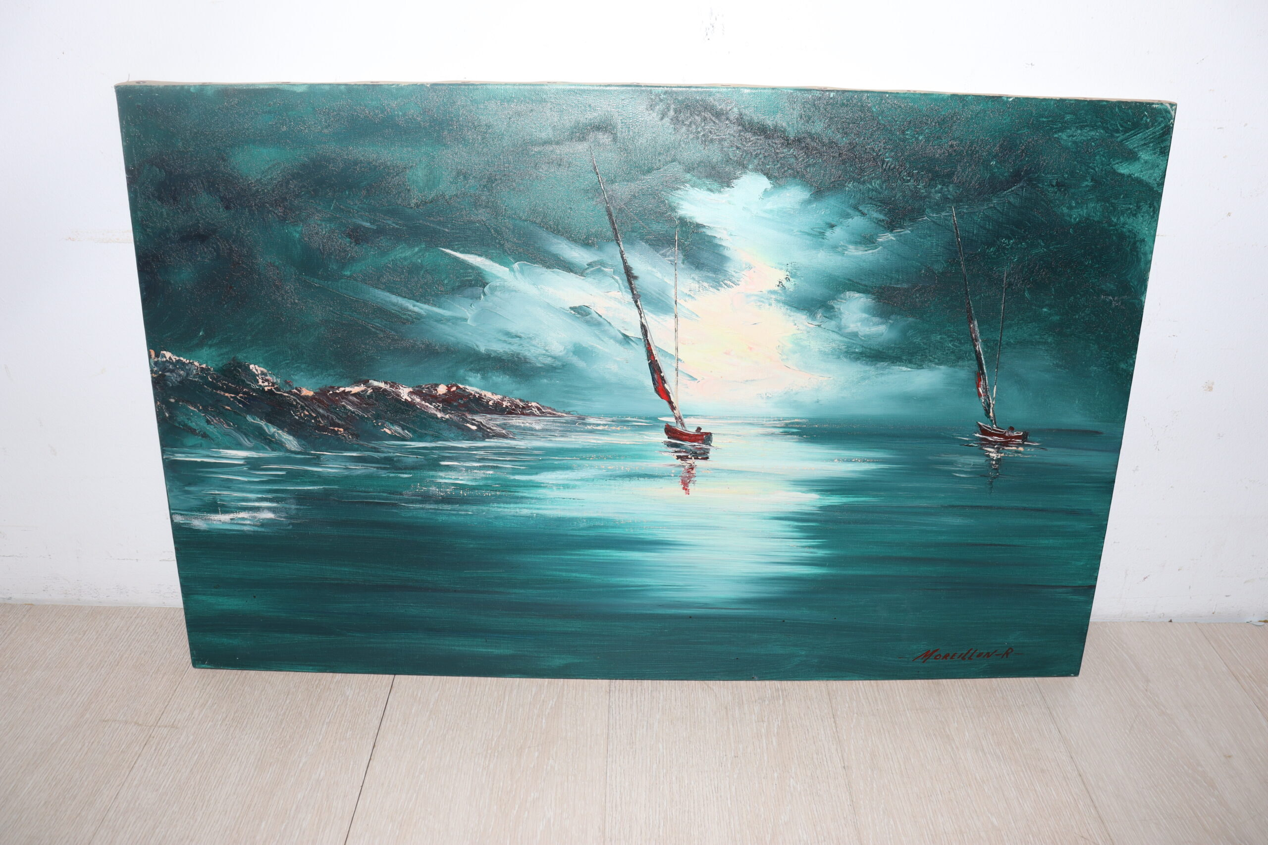 8592 Tableau peinture sur toile bâteaux – Image 1