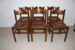 6x chaises en bois