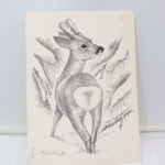 Lithographie signée G. Bressler Chouette