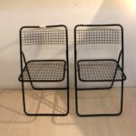 2x chaises d'extérieur en métal noir Ted Net