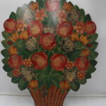 Bouquet de fleurs en bois peint