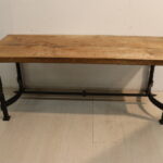 Banc en bois et fer forgé