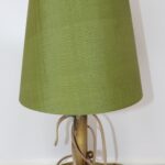 Lampe de chevet verte et doré