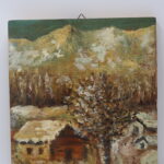 Tableau peinture à l'huile sur bois