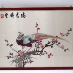 Broderie sur soie chinoise