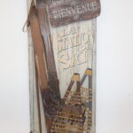 Panneau en bois décoratif  "La station de ski"