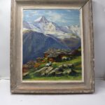 Peinture paysage de montagne