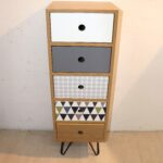 Petit meuble de rangement 5 tiroirs