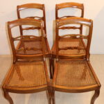 4x chaises cannées