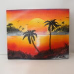 Tableau peinture de mer sur toile