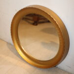 Miroir rond doré