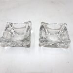 2x petits cendriers en cristal signé "Daum France"