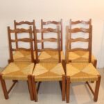6x chaises en bois